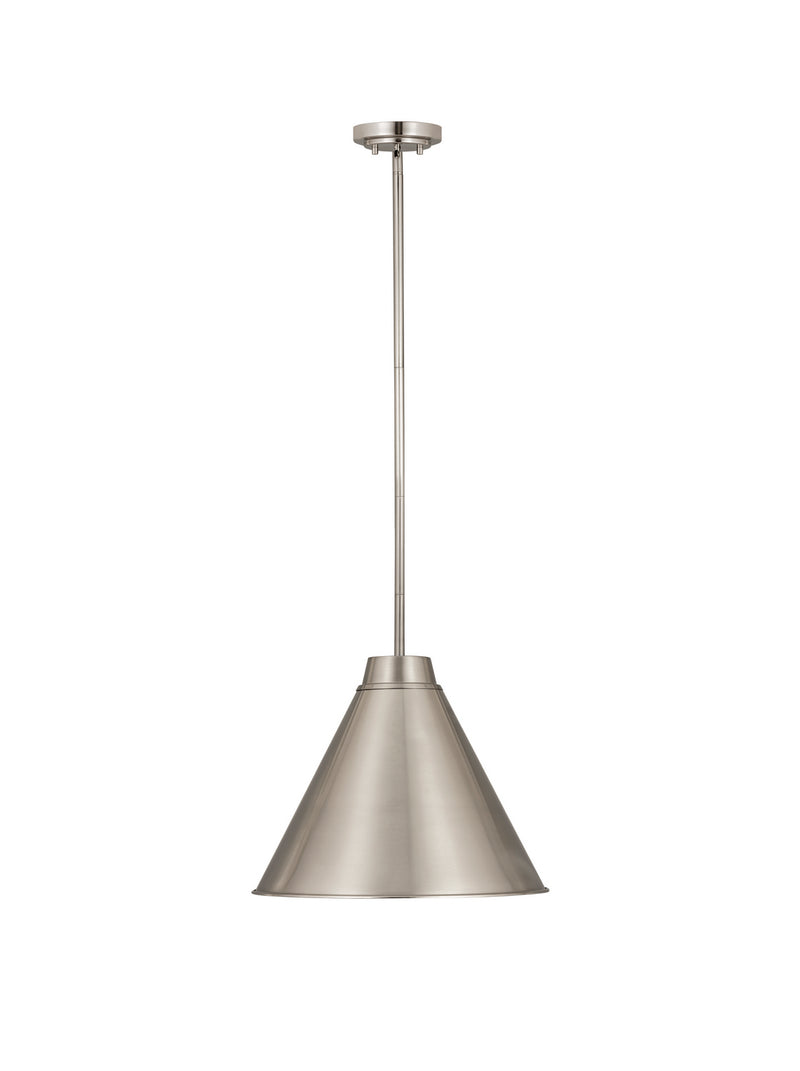Z-Lite 6011P18-BN One Light Pendant, Brushed Nickel