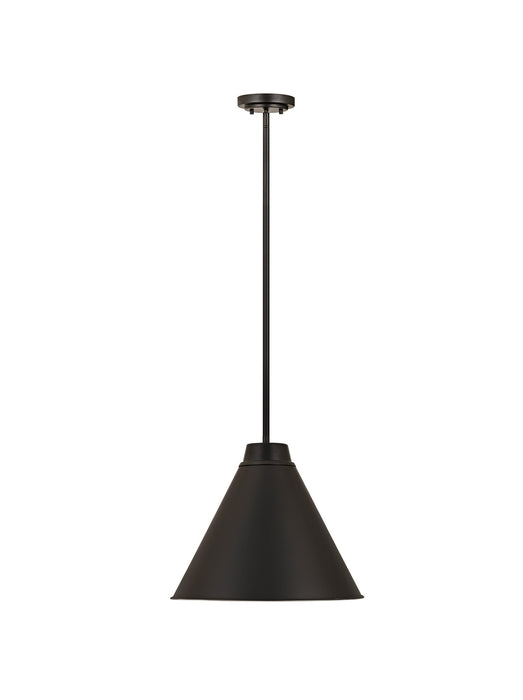 Z-Lite 6011P18-MB One Light Pendant, Matte Black