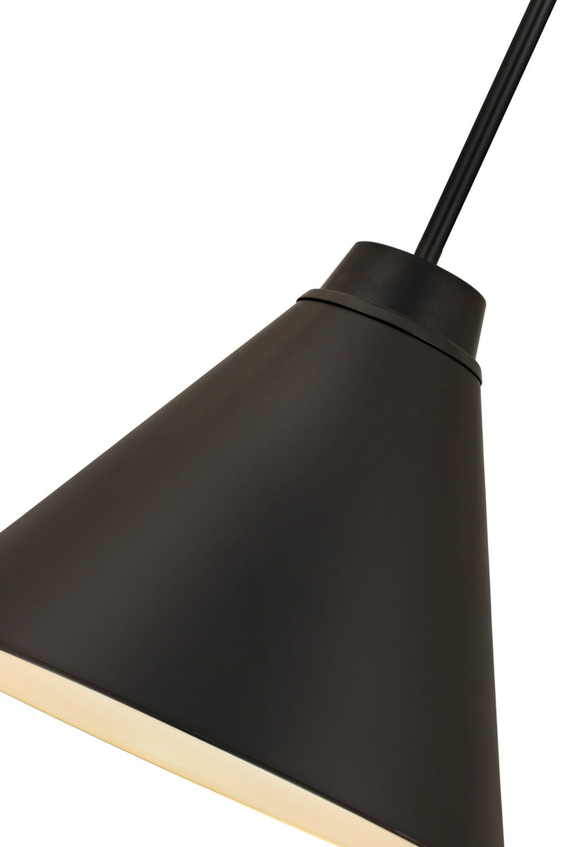 Z-Lite 6011P18-MB One Light Pendant, Matte Black