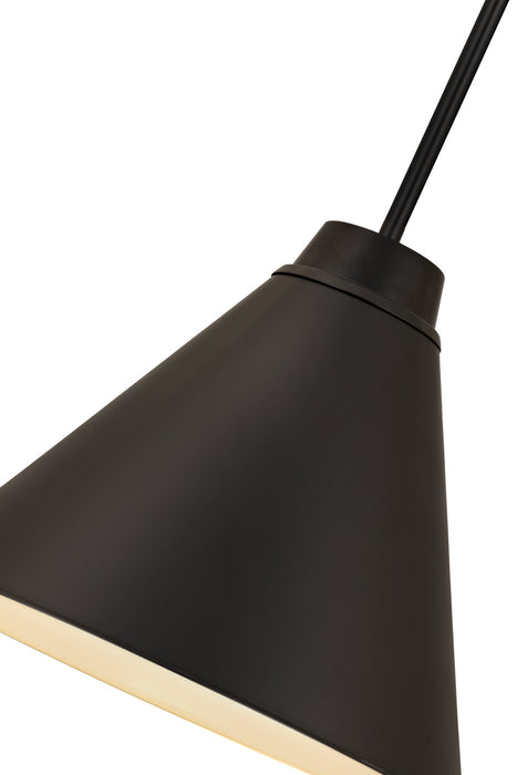 Z-Lite 6011P18-MB One Light Pendant, Matte Black