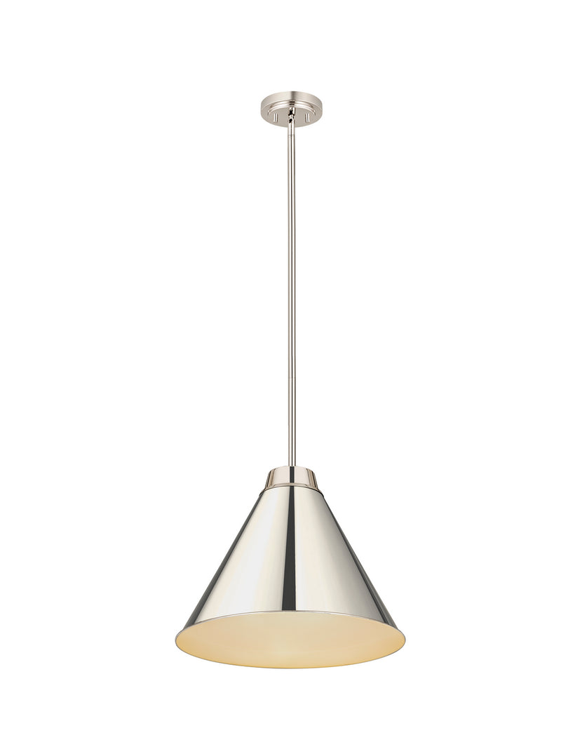 Z-Lite 6011P18-PN One Light Pendant, Polished Nickel