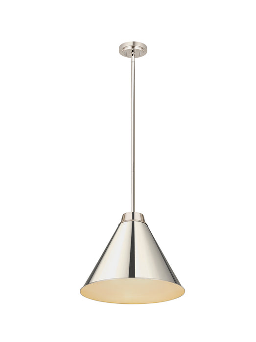 Z-Lite 6011P18-PN One Light Pendant, Polished Nickel