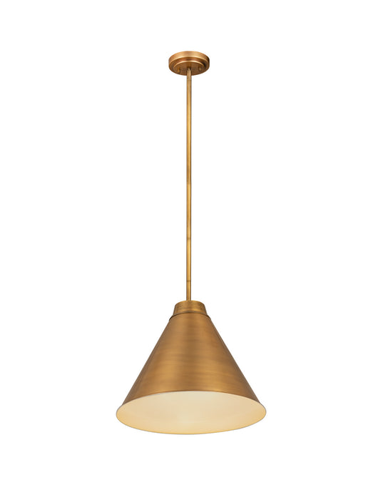 Z-Lite 6011P18-RB One Light Pendant, Rubbed Brass