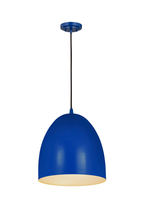 Z-Lite 6012P12-BLU One Light Pendant, Blue