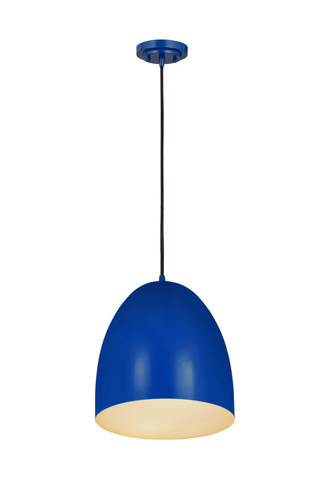 Z-Lite 6012P12-BLU One Light Pendant, Blue