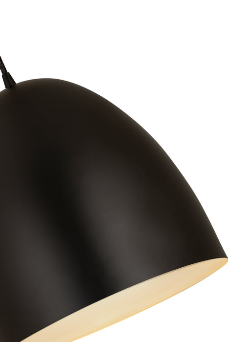 Z-Lite 6012P12-SBK One Light Pendant, Satin Black