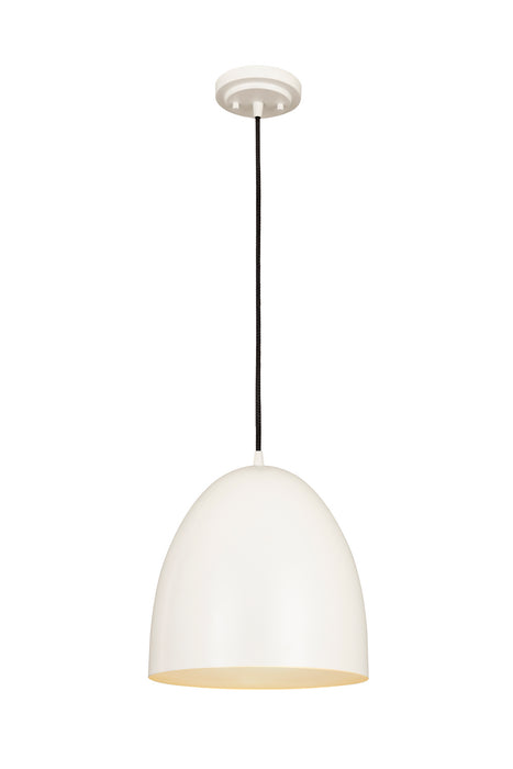 Z-Lite 6012P12-SWH One Light Pendant, Satin White