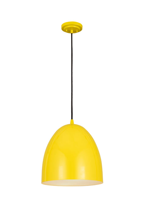 Z-Lite 6012P12-YEL One Light Pendant, Yellow