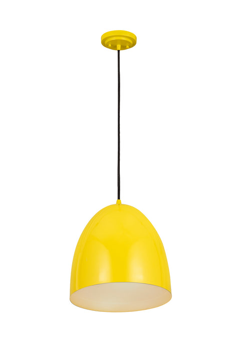 Z-Lite 6012P12-YEL One Light Pendant, Yellow