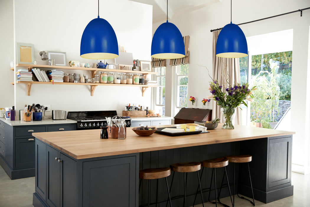 Z-Lite 6012P19-BLU Three Light Pendant, Blue