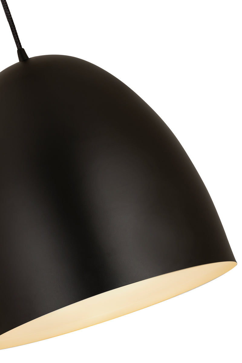 Z-Lite 6012P19-SBK Three Light Pendant, Satin Black