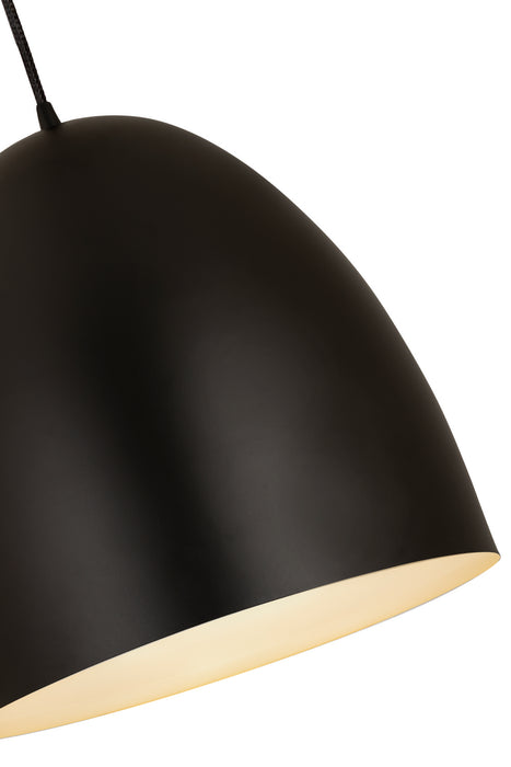 Z-Lite 6012P19-SBK Three Light Pendant, Satin Black