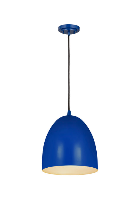 Z-Lite 6012P9-BLU One Light Pendant, Blue