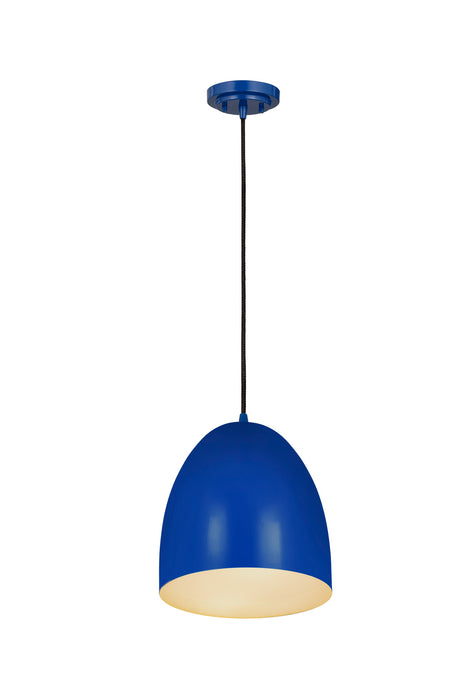 Z-Lite 6012P9-BLU One Light Pendant, Blue