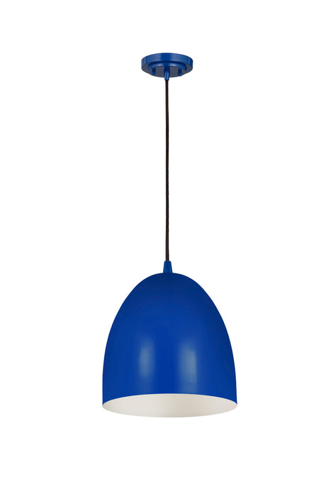 Z-Lite 6012P9-BLU One Light Pendant, Blue