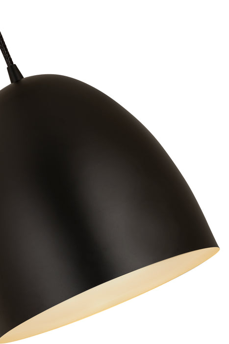 Z-Lite 6012P9-SBK One Light Pendant, Satin Black