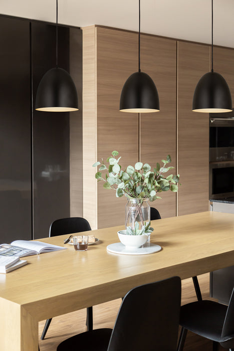 Z-Lite 6012P9-SBK One Light Pendant, Satin Black