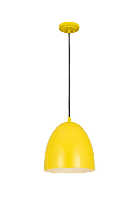 Z-Lite 6012P9-YEL One Light Pendant, Yellow
