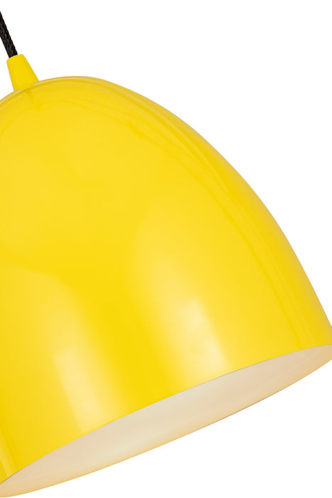 Z-Lite 6012P9-YEL One Light Pendant, Yellow