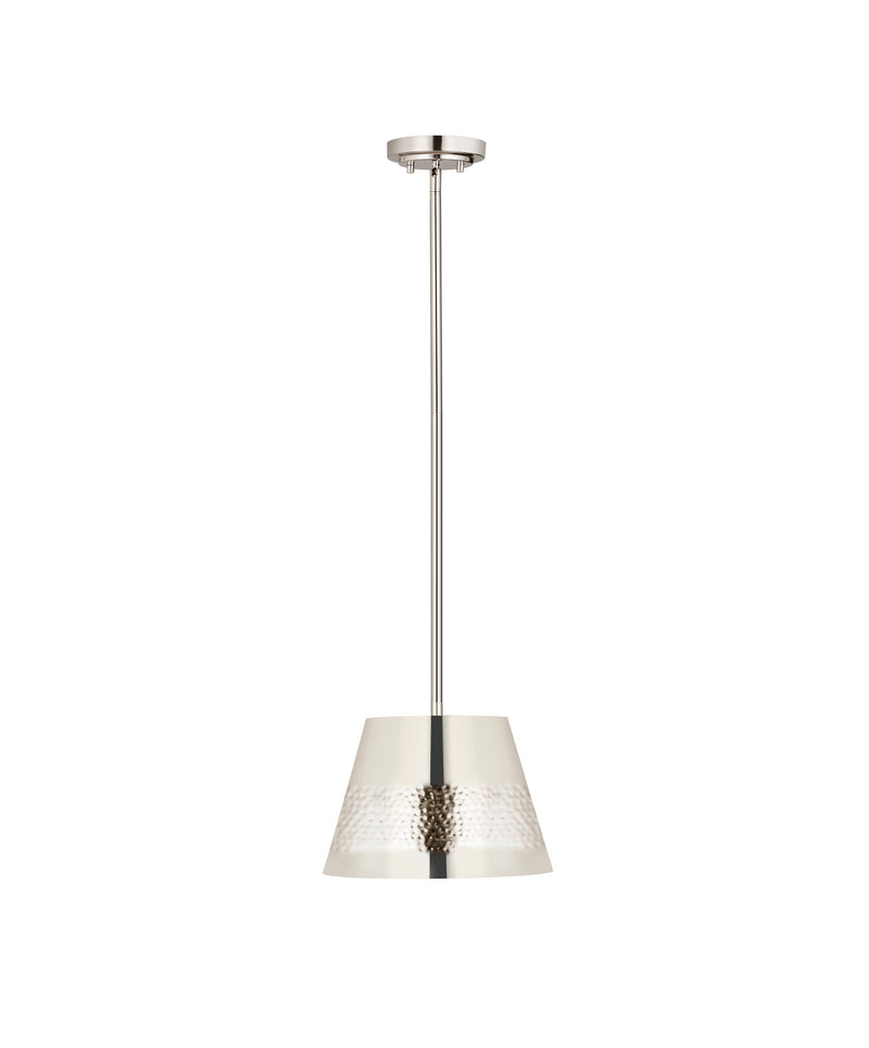 Z-Lite 6013-12PN One Light Pendant, Polished Nickel