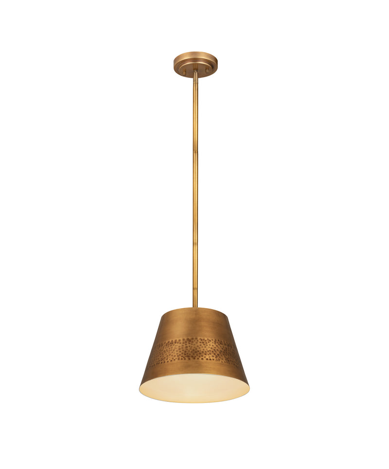 Z-Lite 6013-12RB One Light Pendant, Rubbed Brass