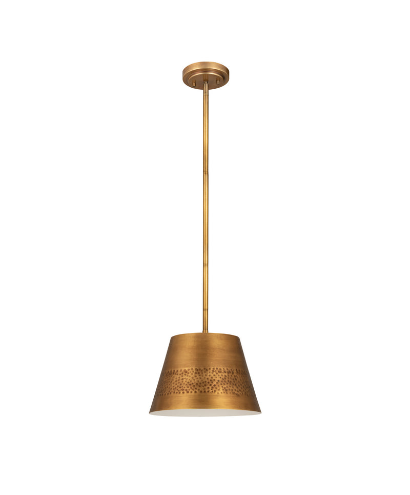 Z-Lite 6013-12RB One Light Pendant, Rubbed Brass