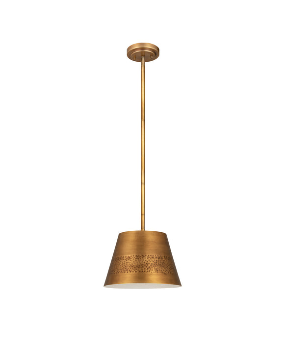 Z-Lite 6013-12RB One Light Pendant, Rubbed Brass
