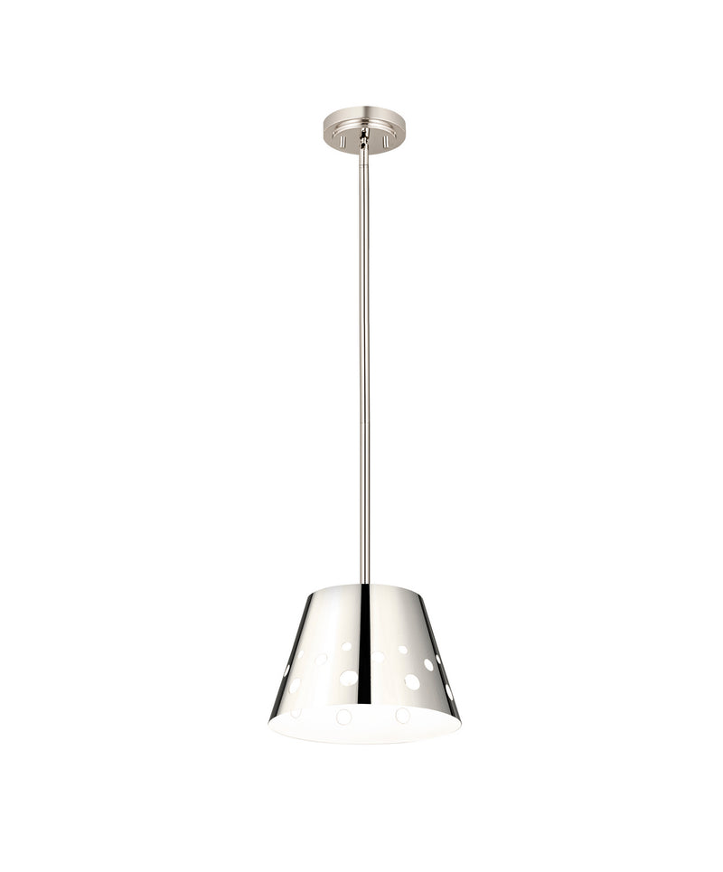 Z-Lite 6014-12PN One Light Pendant, Polished Nickel