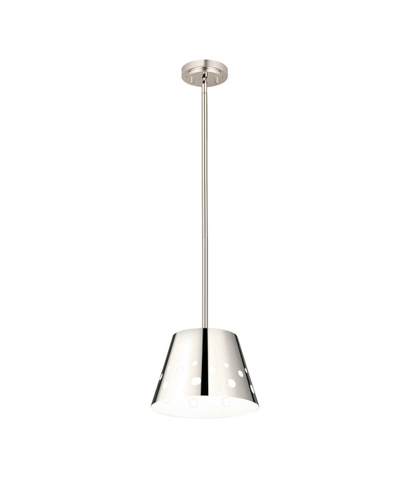 Z-Lite 6014-12PN One Light Pendant, Polished Nickel