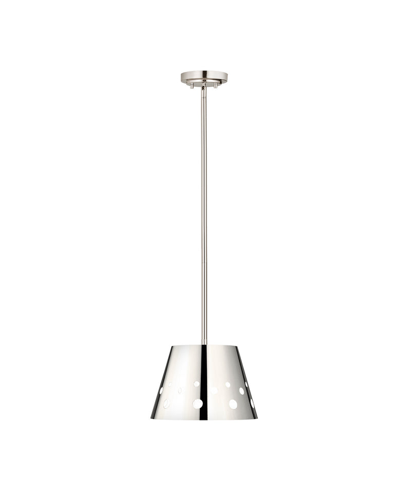 Z-Lite 6014-12PN One Light Pendant, Polished Nickel