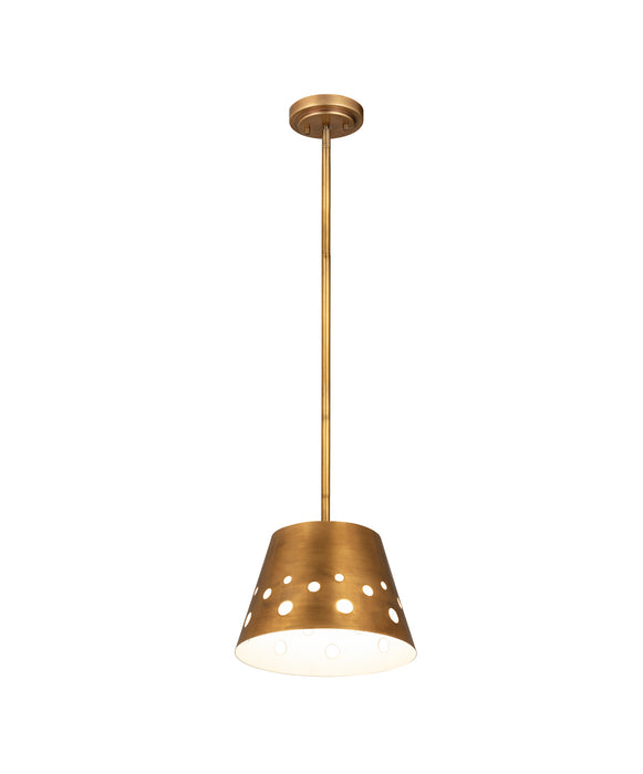 Z-Lite 6014-12RB One Light Pendant, Rubbed Brass
