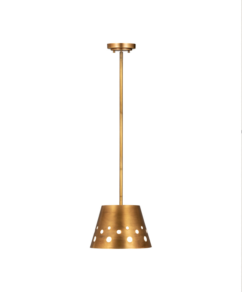 Z-Lite 6014-12RB One Light Pendant, Rubbed Brass