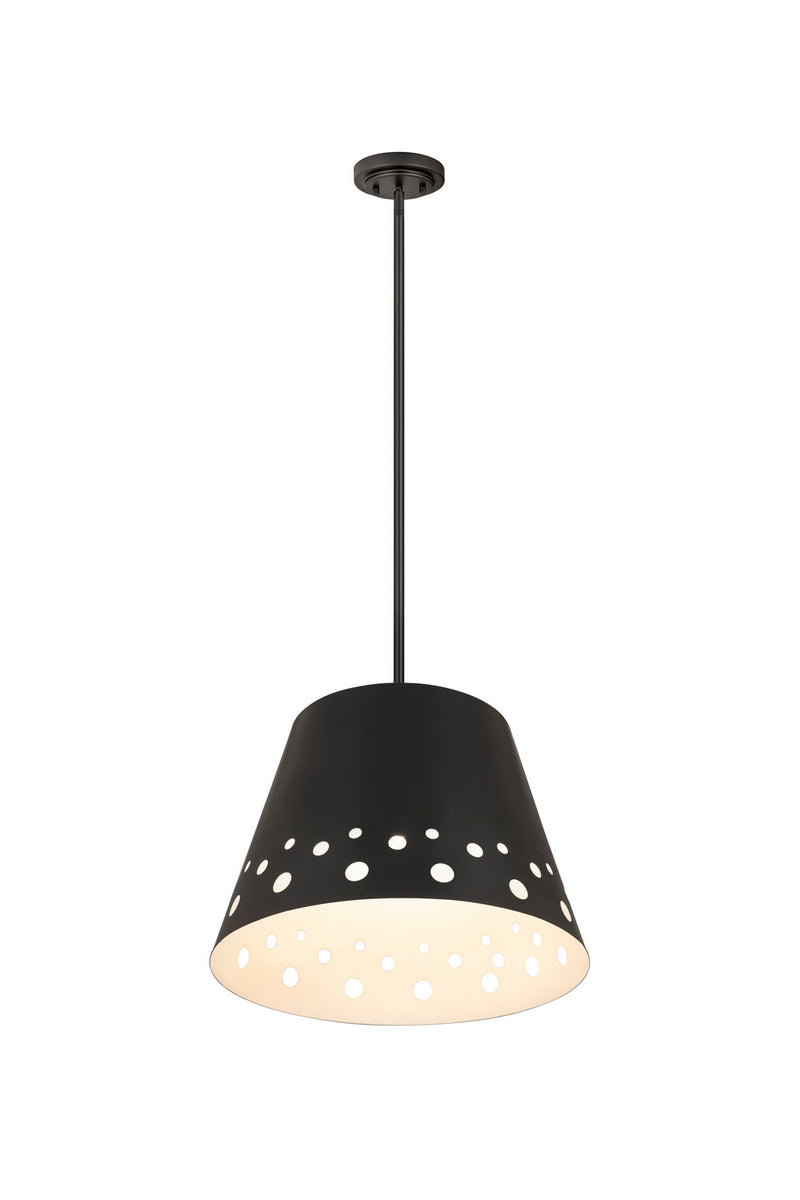 Z-Lite 6014-18MB One Light Chandelier, Matte Black