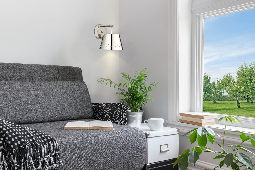 Z-Lite 6014-1S-PN One Light Wall Sconce, Polished Nickel