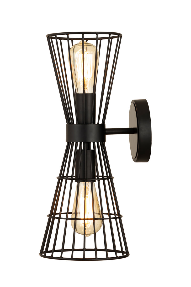 Z-Lite 6015-2S-MB Two Light Wall Sconce, Matte Black