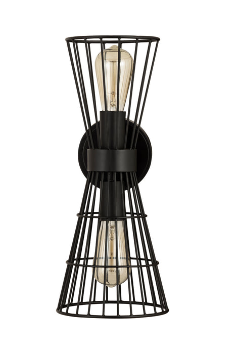 Z-Lite 6015-2S-MB Two Light Wall Sconce, Matte Black