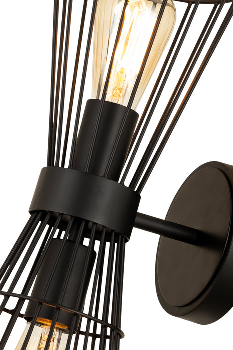 Z-Lite 6015-2S-MB Two Light Wall Sconce, Matte Black
