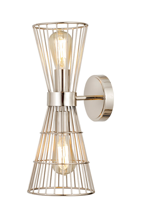 Z-Lite 6015-2S-PN Two Light Wall Sconce, Polished Nickel
