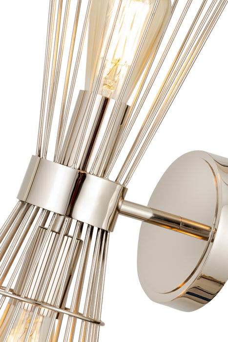 Z-Lite 6015-2S-PN Two Light Wall Sconce, Polished Nickel