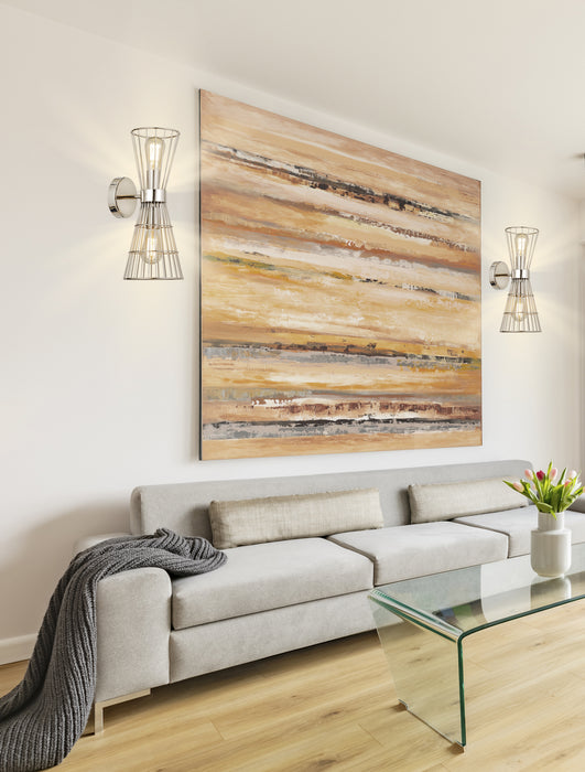 Z-Lite 6015-2S-PN Two Light Wall Sconce, Polished Nickel
