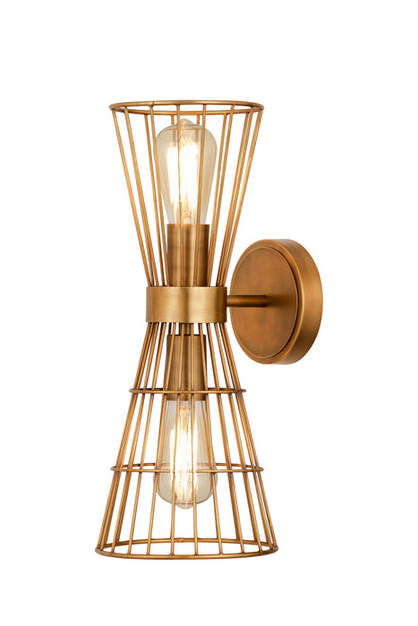 Z-Lite 6015-2S-RB Two Light Wall Sconce, Rubbed Brass