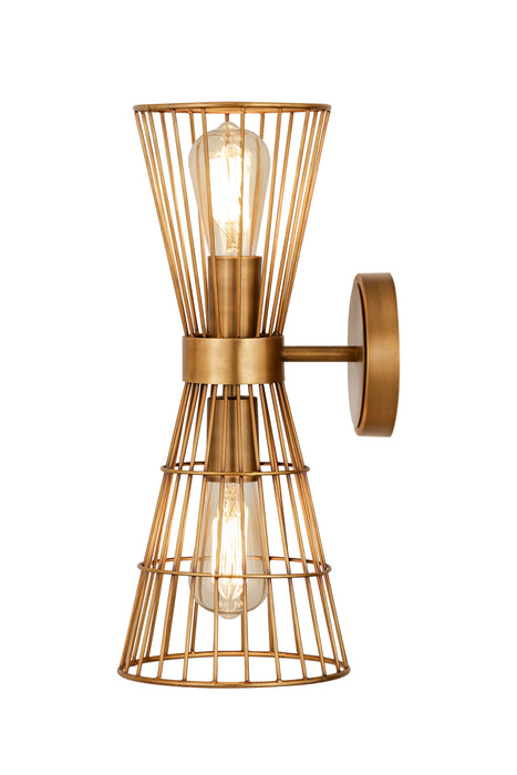 Z-Lite 6015-2S-RB Two Light Wall Sconce, Rubbed Brass