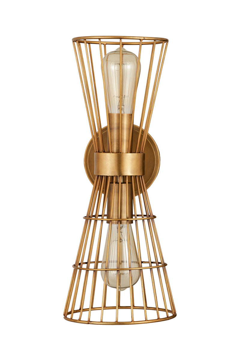 Z-Lite 6015-2S-RB Two Light Wall Sconce, Rubbed Brass