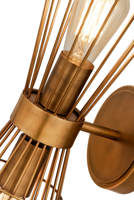 Z-Lite 6015-2S-RB Two Light Wall Sconce, Rubbed Brass