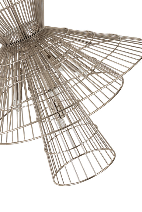Z-Lite 6015-6PN Six Light Chandelier, Polished Nickel