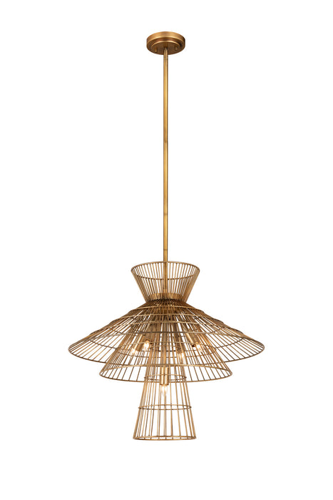 Z-Lite 6015-6RB Six Light Chandelier, Rubbed Brass