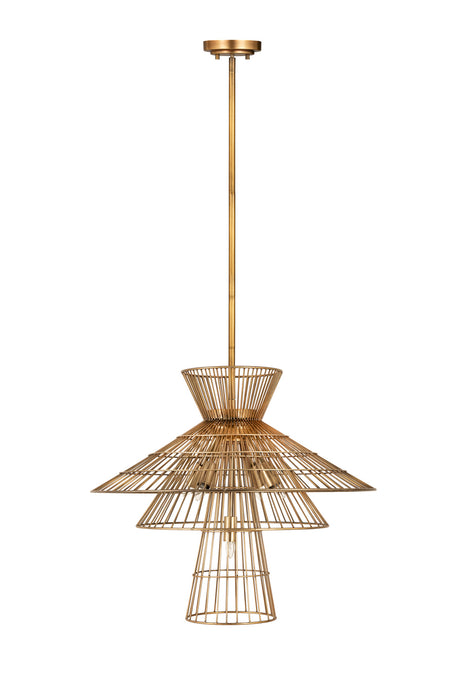 Z-Lite 6015-6RB Six Light Chandelier, Rubbed Brass