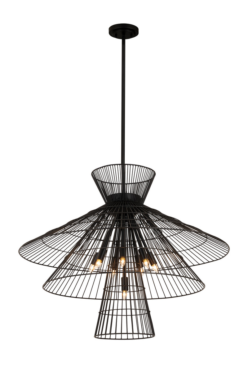 Z-Lite 6015-8MB Eight Light Chandelier, Matte Black