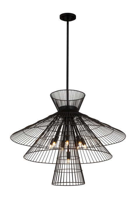 Z-Lite 6015-8MB Eight Light Chandelier, Matte Black