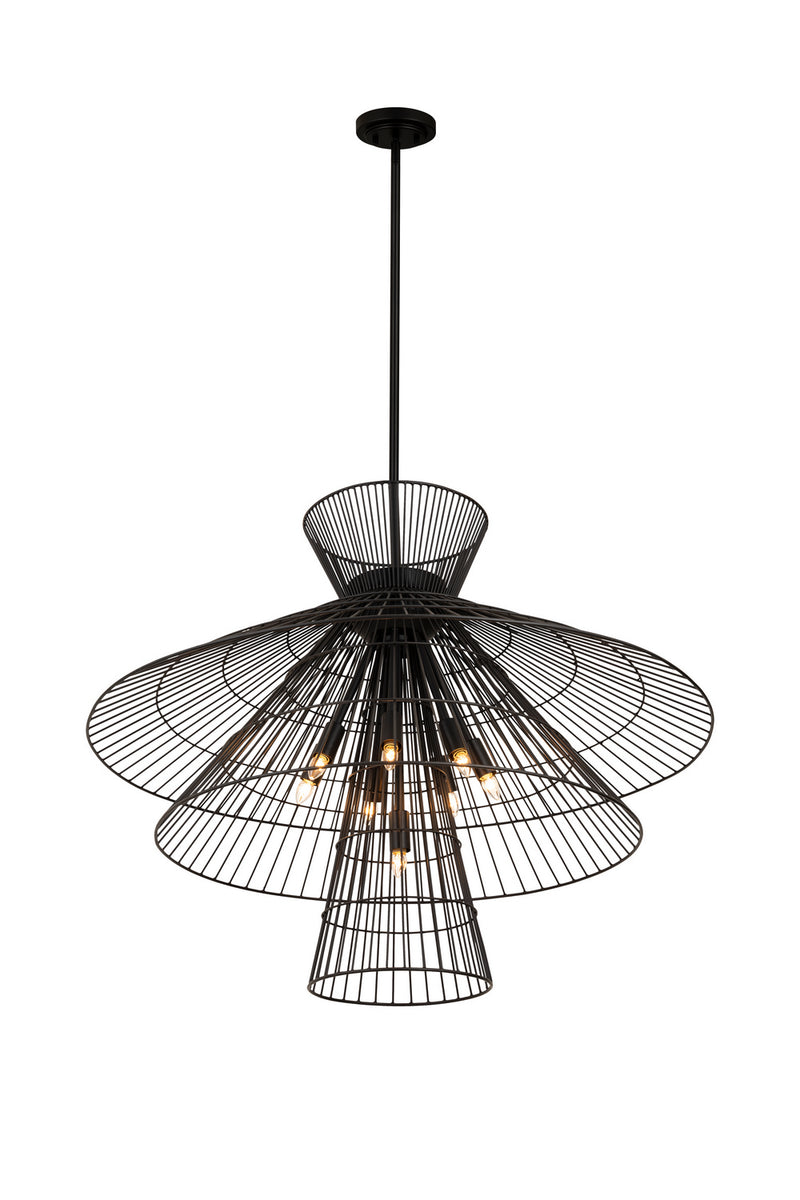 Z-Lite 6015-8MB Eight Light Chandelier, Matte Black